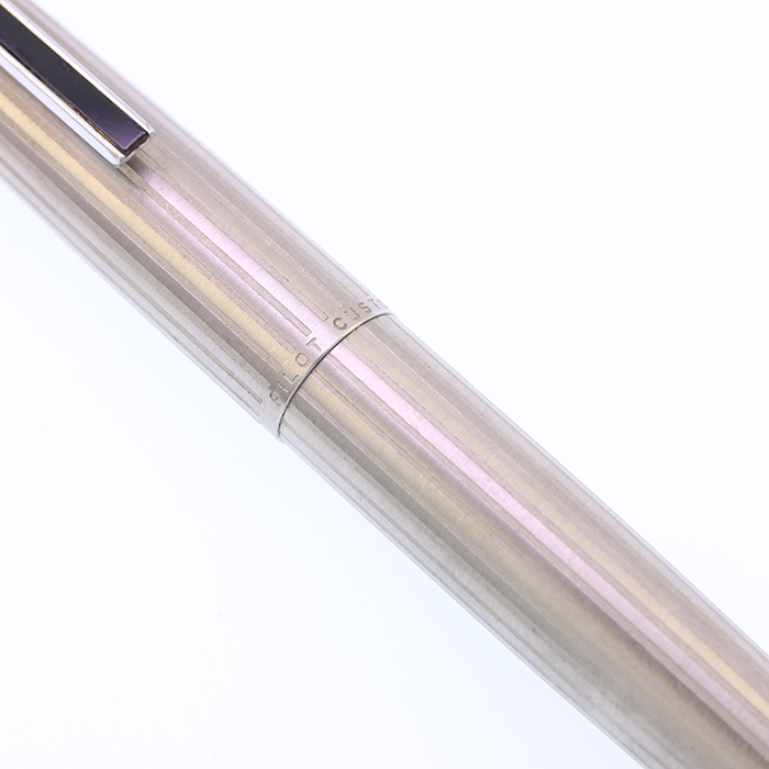 中古)PILOT パイロット 万年筆 カスタム ホワイトストライプ 18K-WG