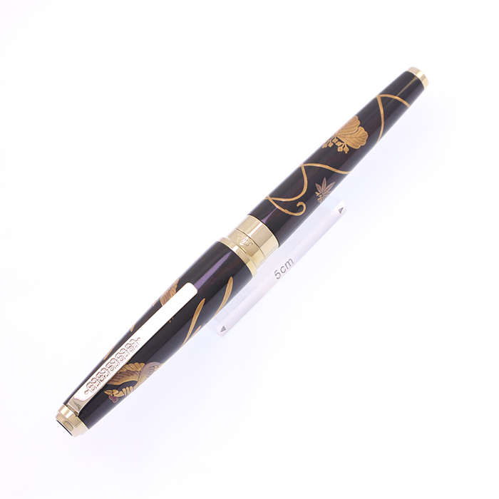 中古)SAILOR セーラー 万年筆 皇太子御成婚記念 木軸黒檀加賀蒔絵 鳳凰