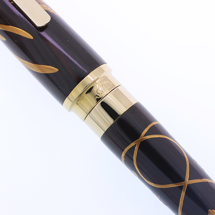 中古)SAILOR セーラー 万年筆 皇太子御成婚記念 木軸黒檀加賀蒔絵 鳳凰