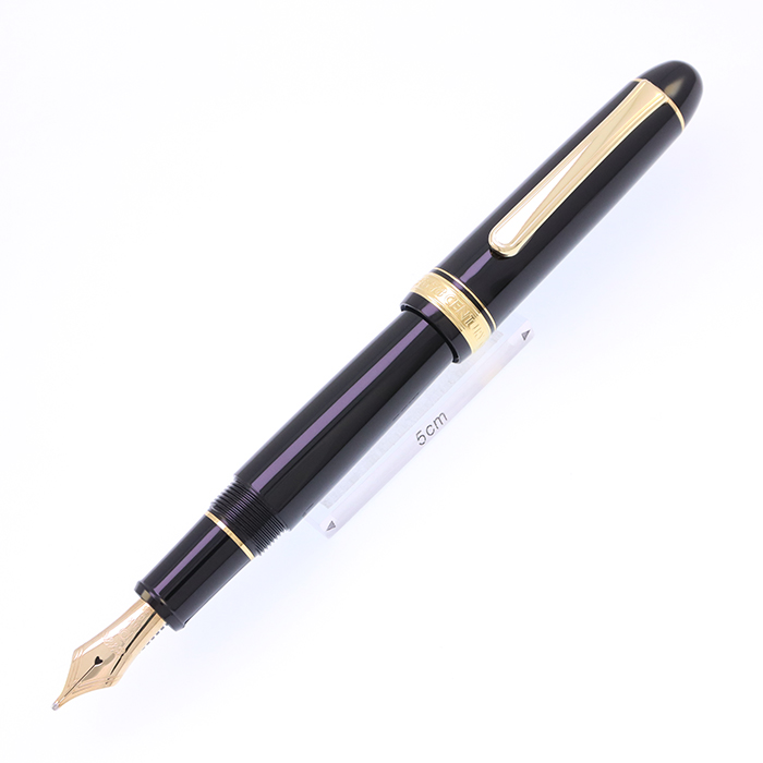プラチナ　＃3776センチュリー　ブラックペン先Ｆ　中古品 3776 センチュリー プラチナ 万年筆 ペン先14K 585 ブラック