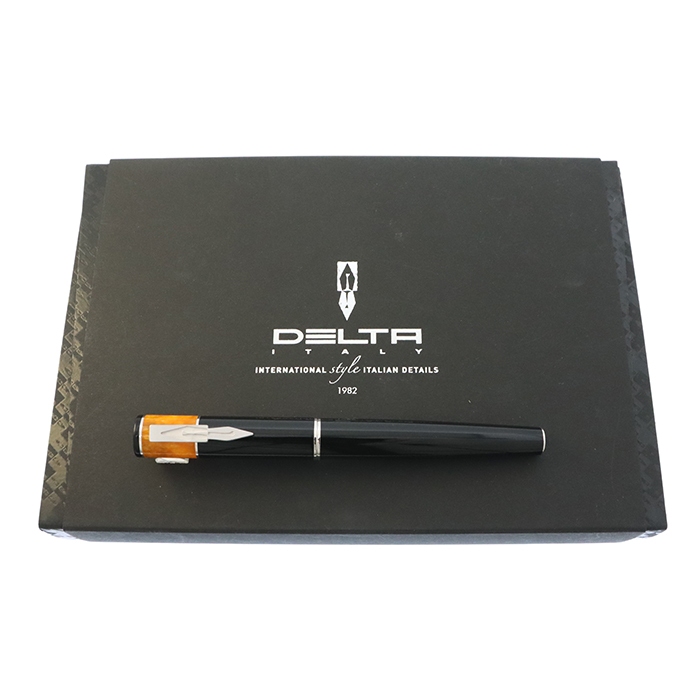 中古)DELTA デルタ 万年筆 アイコン オレンジ アクセント F（商品ID