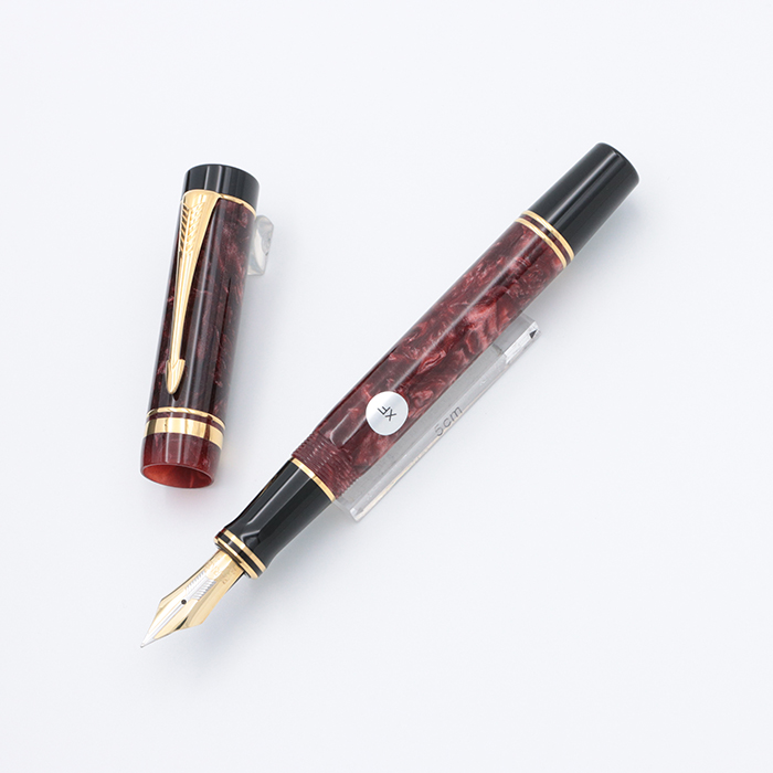 Parker DuoFold 万年筆 ホワイト・ゴールド 専用ケース付き 【公式通販】