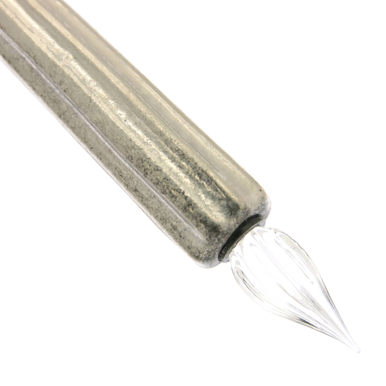 新品)HIZEN5 ヒゼンファイブ ガラスペン 銀塗り しのぎガラスペン