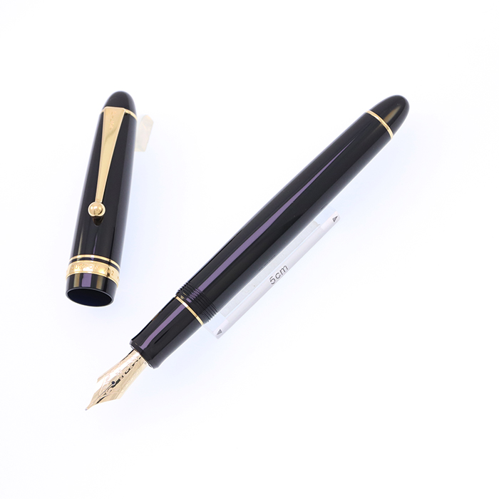 中古)PILOT パイロット 万年筆 カスタム742 ブラック 軟中字（商品ID