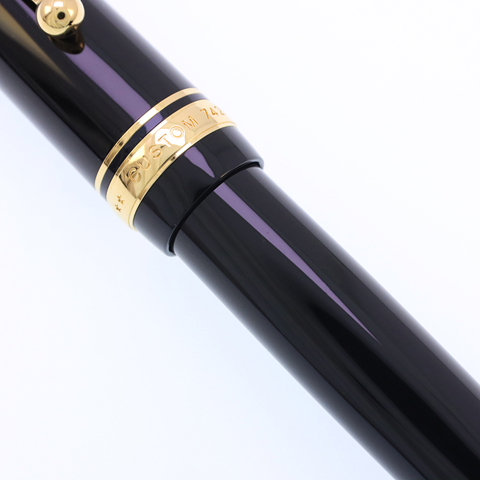 中古)PILOT パイロット 万年筆 カスタム742 ブラック 軟中字（商品ID