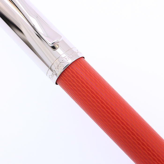 【新品未使用】グラフフォンファーバーカステル 万年筆 ギロシェ インディアレッド 中古)GRAF VON FABER-CASTELL グラフフォンファーバーカステル 万年筆