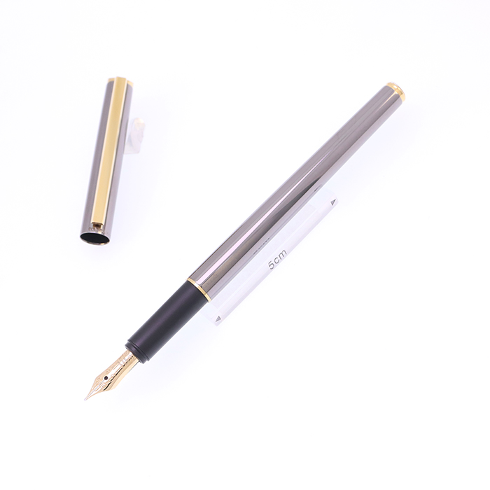 中古)A.DUNHILL ダンヒル 万年筆 ジェムライン パールブラック F（商品