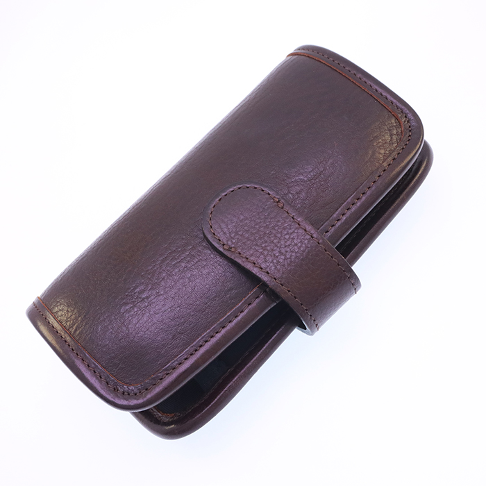 INDUSTRIA インダストリア オムレットペンケース　ブラウン 中古)INDUSTRIA インダストリア ペンケース オムレット6 ダーク