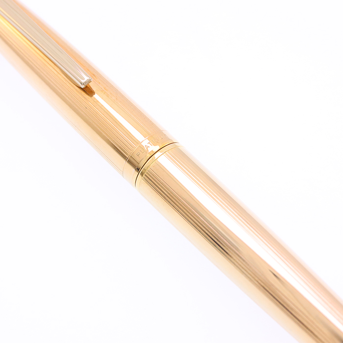 中古)PLATINUM プラチナ 万年筆 金張り 14KGF 18K/中字（商品ID