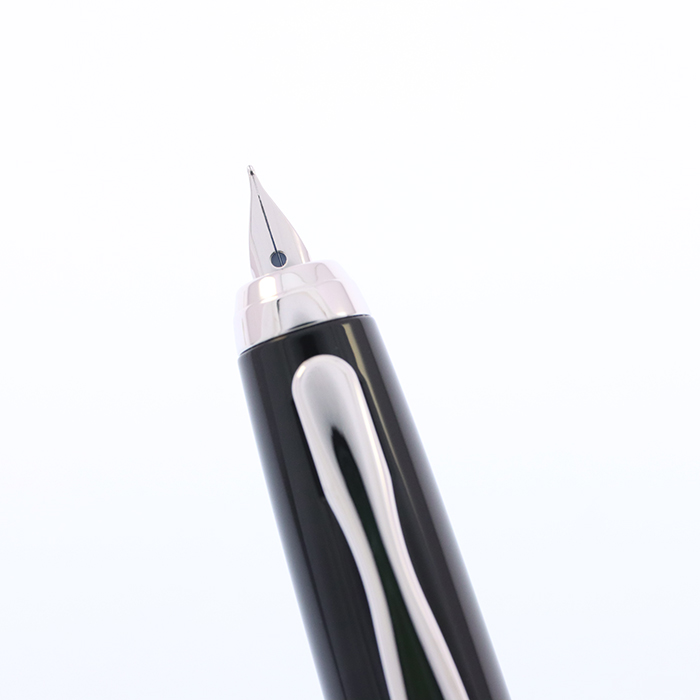 中古)PILOT パイロット 万年筆 キャップレス フェルモ ブラック 細字