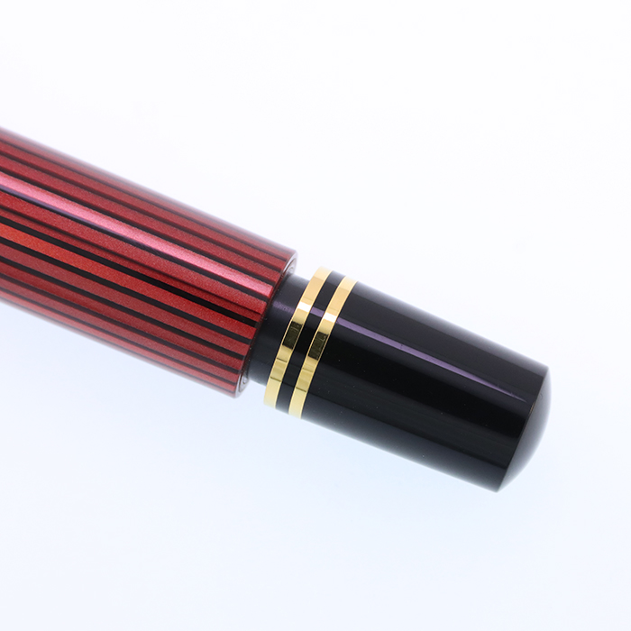 中古)Pelikan ペリカン 万年筆 スーベレーン M600 レッドストライプ F