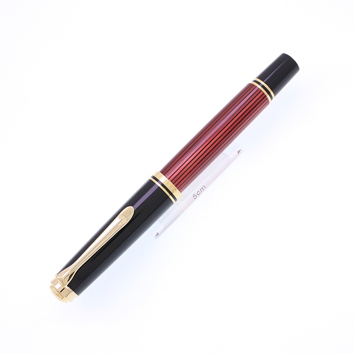 未使用 ペリカン 万年筆 スーベレーン M600 レッド ストライプ EF 即送 中古)Pelikan ペリカン 万年筆 スーベレーン M600 レッドストライプ F