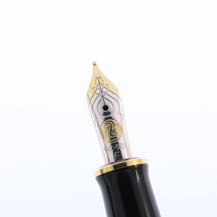 中古)Pelikan ペリカン 万年筆 スーベレーン M600 レッドストライプ F