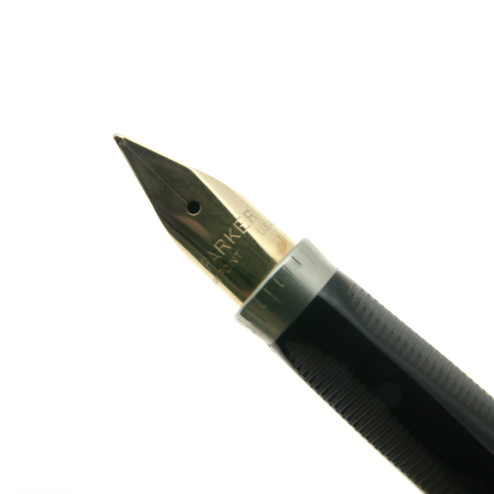 PARKER 万年筆 シルバー装飾付き 中古)PARKER パーカー 万年筆 デュオフォールド クラシック