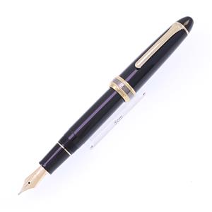 万年筆 長刀研ぎ ゴールドトリム 中細字