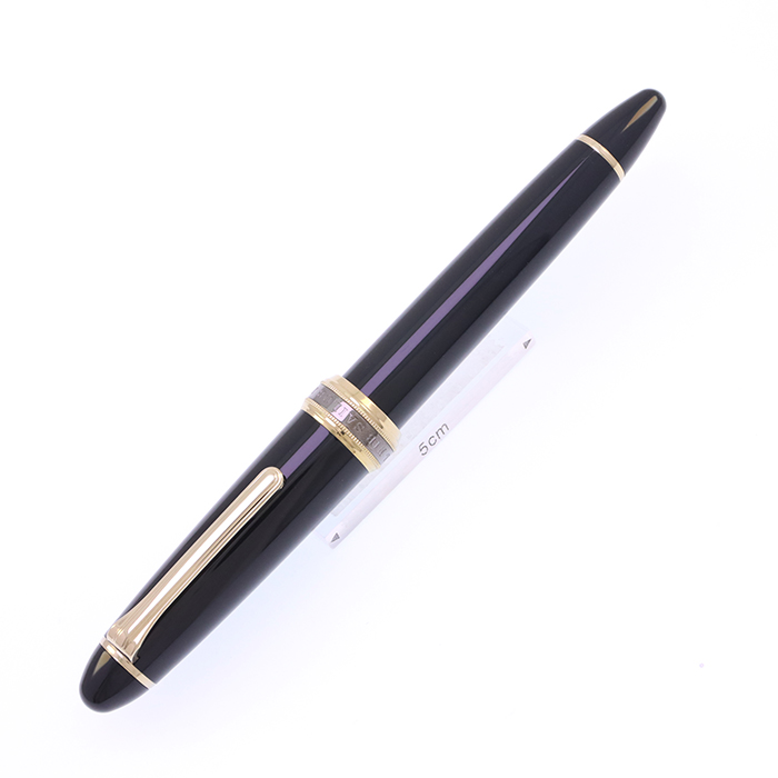 中古)SAILOR セーラー 万年筆 長刀研ぎ ゴールドトリム 中細字（商品ID