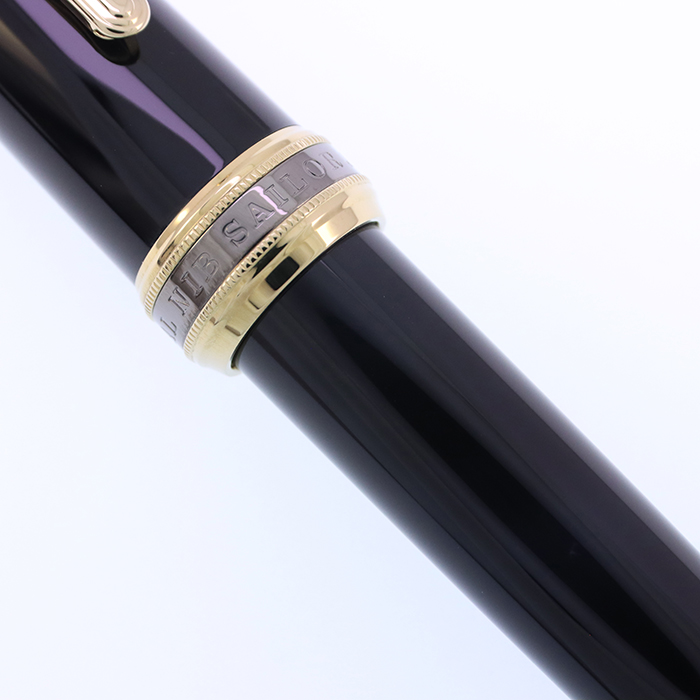 中古)SAILOR セーラー 万年筆 長刀研ぎ ゴールドトリム 中細字（商品ID