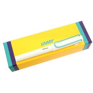 LAMY ラミー 万年筆 サファリ ホワイト 水色クリップ F メイン