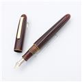 NAKAYA 中屋万年筆 万年筆 ライターモデル ポータブル 碧溜 軟中字 (胴軸ネジ総エボナイト)
