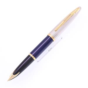 万年筆 カレン デラックス ブルー&シルバー F