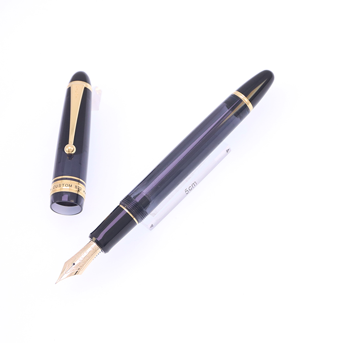 中古)PILOT パイロット 万年筆 カスタム823 透明ブラック 細字（商品ID