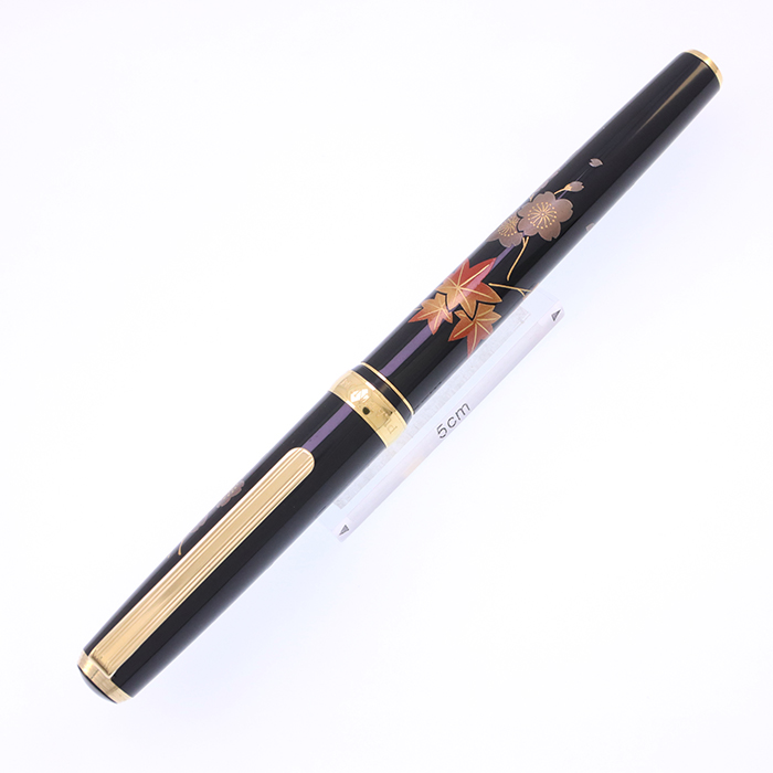 (中古)マーブル模様 万年筆 18k 中古)PLATINUM プラチナ 万年筆 18Kスタンダード 美巧 近代蒔絵