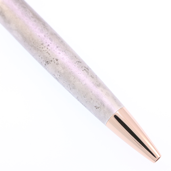 中古)ITO-YA 伊東屋 ボールペン ロメオ No.3 細軸 斑紋純銀色