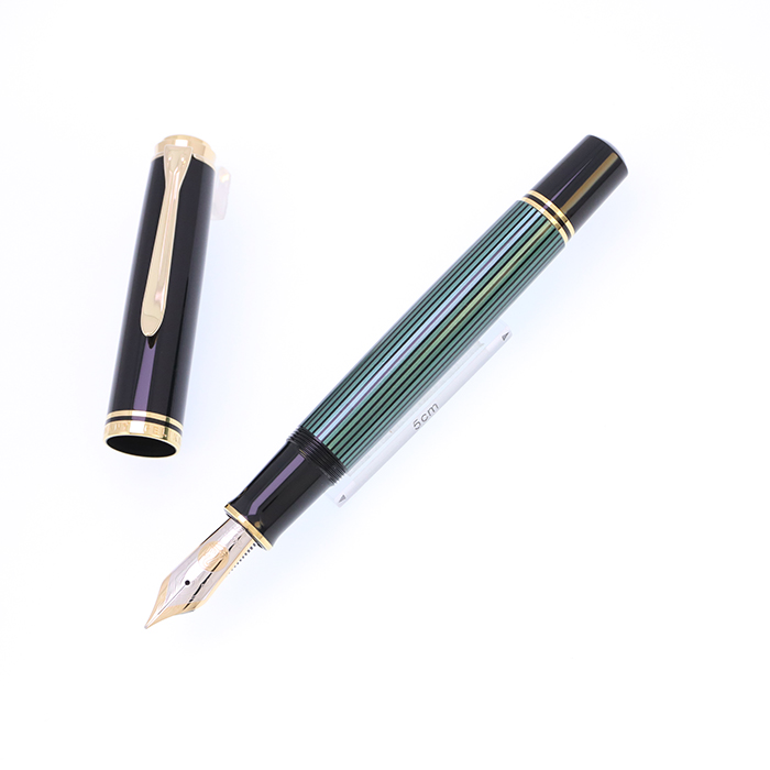 中古)Pelikan ペリカン 万年筆 スーベレーン M1000 グリーンストライプ