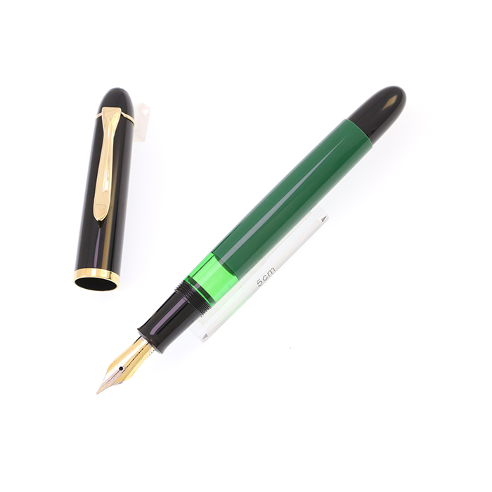 中古)Pelikan ペリカン 万年筆 M120 グリーンブラック EF（商品ID