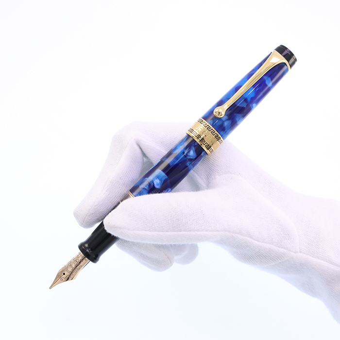 中古)AURORA アウロラ 万年筆 オプティマ ブルーGT B（商品ID 