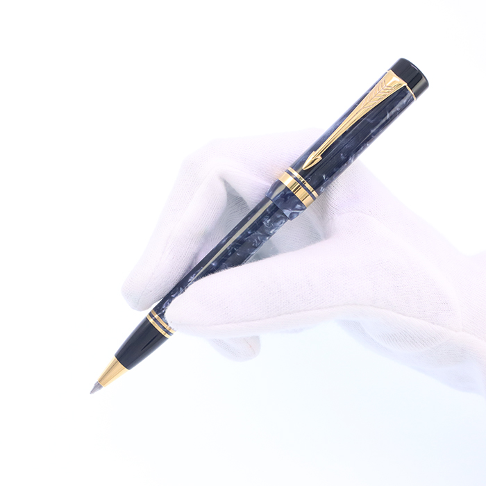 中古)PARKER パーカー ボールペン デュオフォールド マーブルブルー 