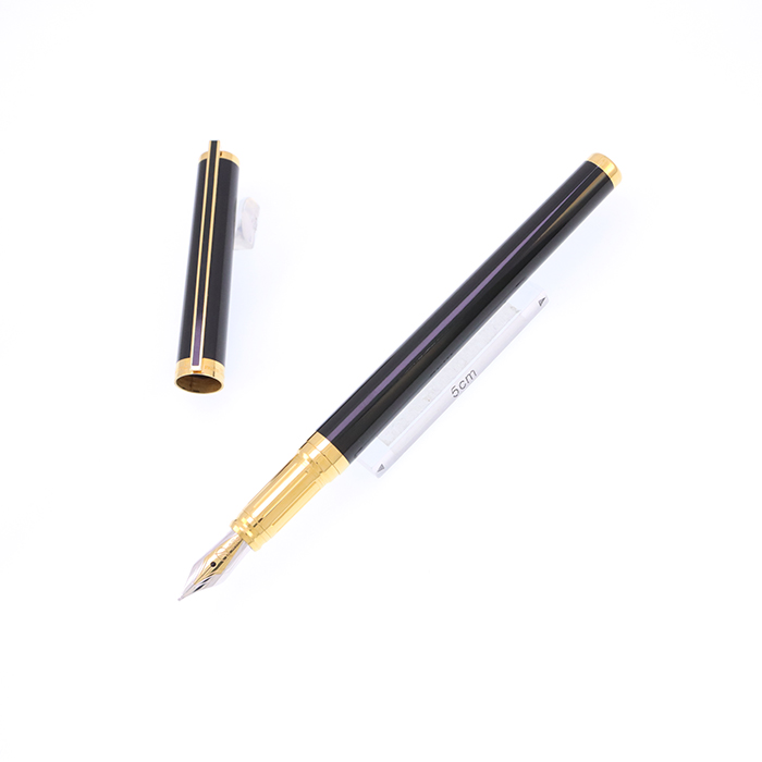 中古)S.T.Dupont エス・テー・デュポン 万年筆 クラシック2 純正黒漆