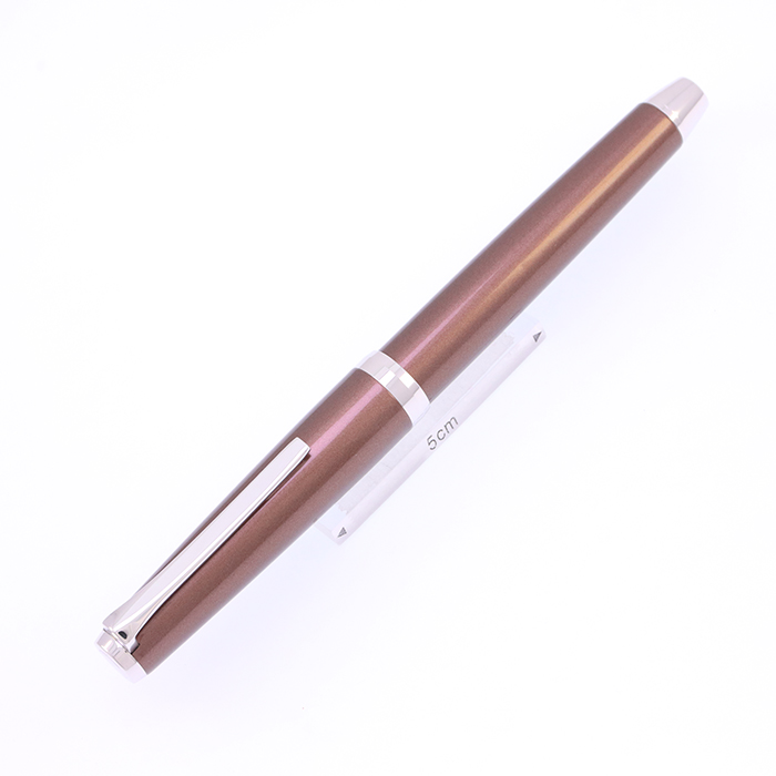 中古)PILOT パイロット 万年筆 エラボー ブラウン 軟中字 (金属軸