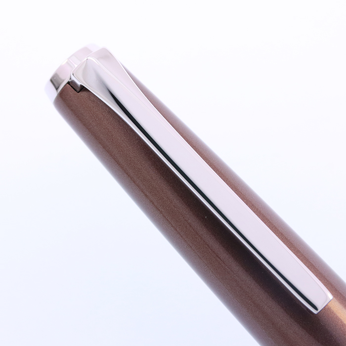 中古)PILOT パイロット 万年筆 エラボー ブラウン 軟中字 (金属軸