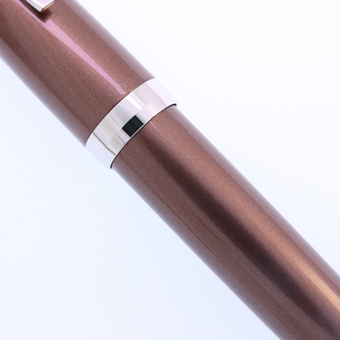 中古)PILOT パイロット 万年筆 エラボー ブラウン 軟中字 (金属軸