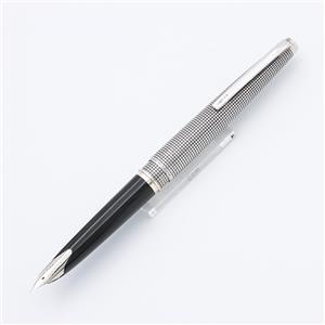 PILOT パイロット 万年筆 エリート ショートタイプ スターリングシルバー 格子柄 18K-WG/細字 メイン
