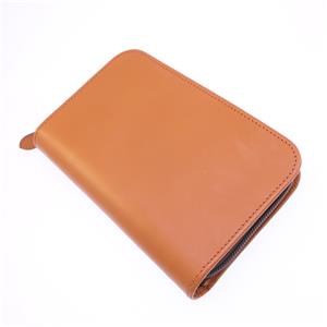 ペンケース ラウンドファスナー式 SLPC-01 ブラウン 3本用