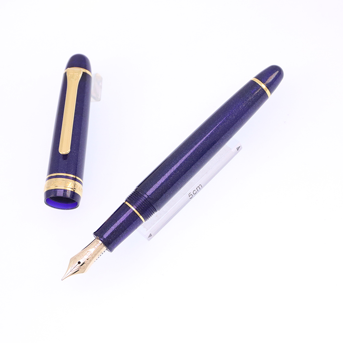 中古)SAILOR セーラー 万年筆 プロムナード シャイニングブルー 中字