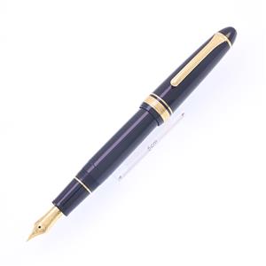 万年筆 プロフィット21 金 ブラック 長刀研ぎ 中細字