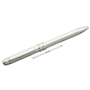 PLATINUM プラチナ マルチペン ダブルアクション スターリングシルバー アミシマ 黒・赤ボールペン+メカニカルペンシル0.5mm メイン