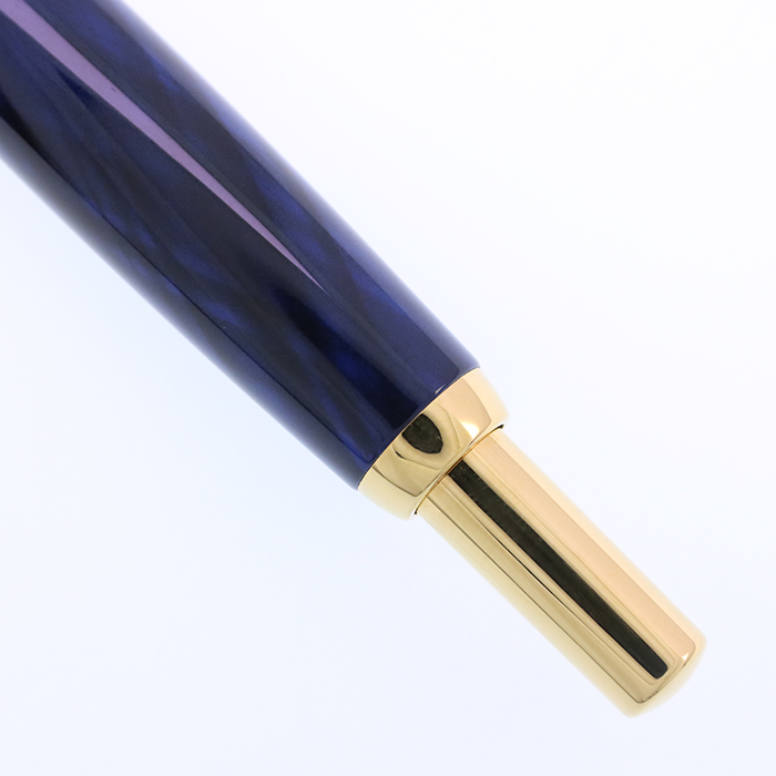 中古)PILOT パイロット 万年筆 キャップレス ブラック&ブルー 細字