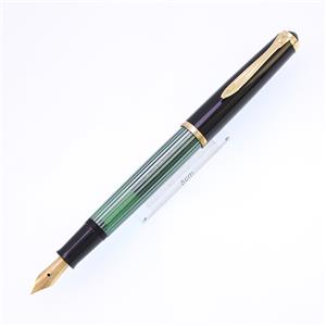 中古)Pelikan ペリカン 万年筆 #400NN M&K 緑縞 EF（商品ID