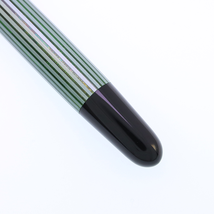 ペリカン400NN M&K 緑縞　細字（F） 中古)Pelikan ペリカン 万年筆 #400NN M&K 緑縞 EF（商品ID