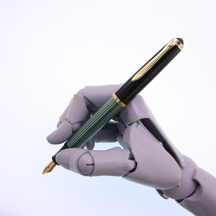 中古)Pelikan ペリカン 万年筆 #400NN M&K 緑縞 EF（商品ID