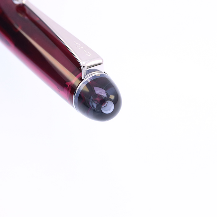 中古)PILOT パイロット 万年筆 カスタム74 透明ワインレッド 中字