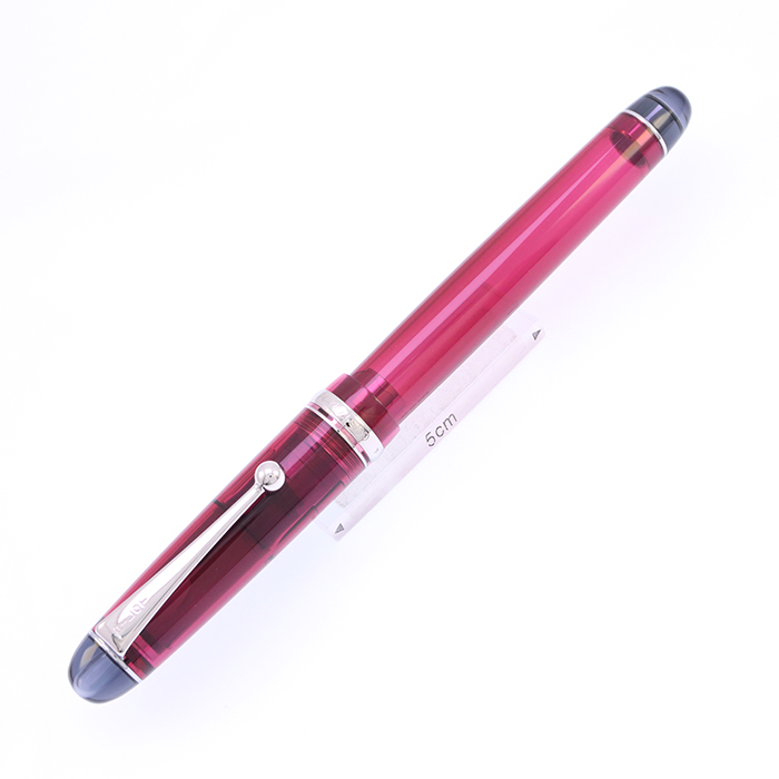 中古)PILOT パイロット 万年筆 カスタム74 透明ワインレッド 中字