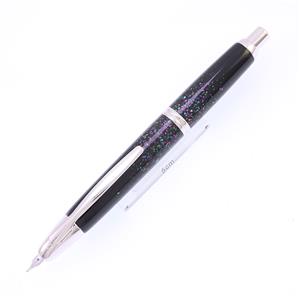 万年筆 キャップレス 螺鈿 ブラック 中字