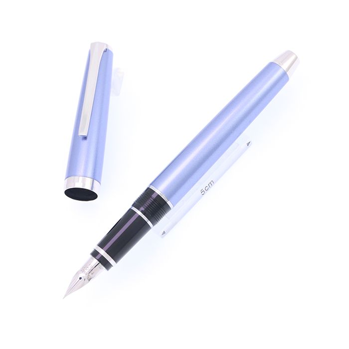 中古)PILOT パイロット 万年筆 エラボー ライトブルー 軟極細字
