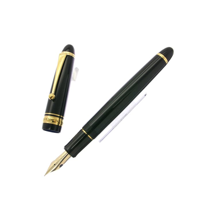 【美品】 PILOT　パイロット カスタム 743 フォルカン 万年筆 新品)PILOT パイロット 万年筆 カスタム743 ブラック（商品ID