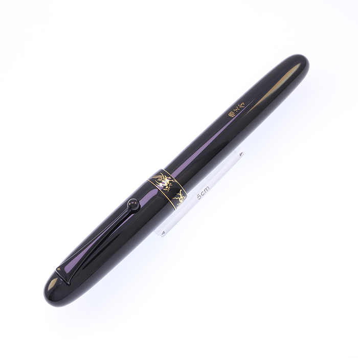 美品　PILOT　パイロット　万年筆　80周年記念　四神　漆　18K-750 中古)PILOT パイロット 万年筆 創立80周年記念 四神 漆黒 中字（商品ID